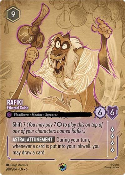 Rafiki Ethereal Guide Enchanted 208/204 Azurite Sea Lorcana card