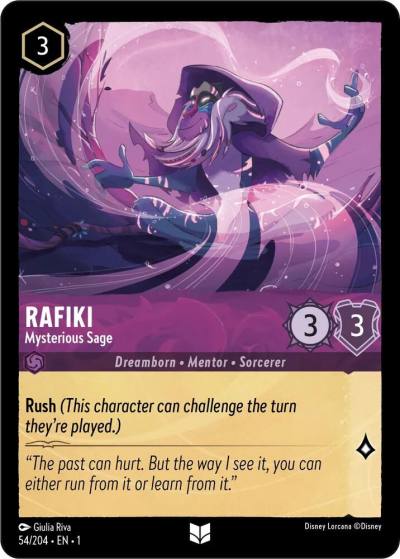 Rafiki Mysterious Sage 54/204 The First Chapter Lorcana card