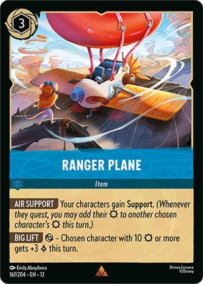 Ranger Plane 167/204 Wilds Unknown Lorcana card