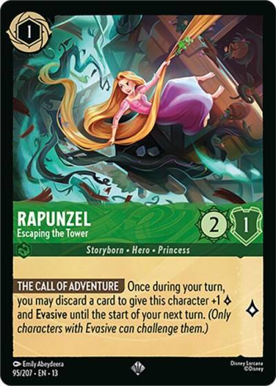 Rapunzel Escaping the Tower 95/204 Attack of the Vine! Lorcana card