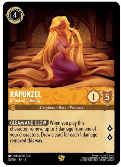 Rapunzel Gifted with Healing 18/204 The First Chapter Lorcana card