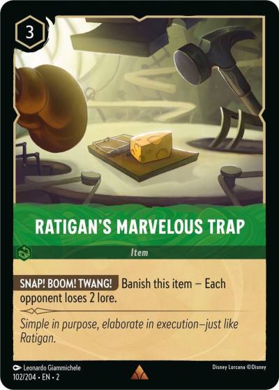 Ratigans Marvelous Trap 102/204 Rise of the Floodborn Lorcana card