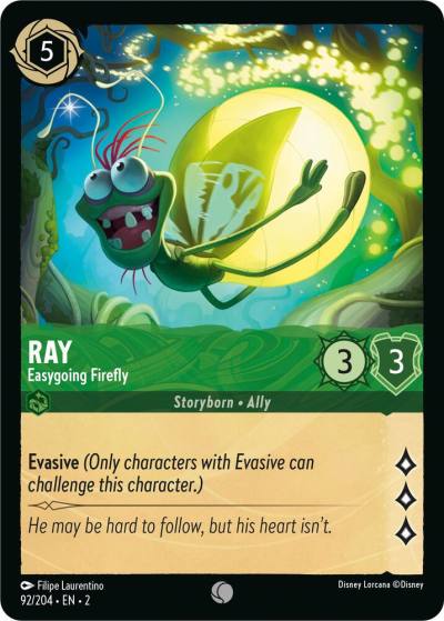 Ray Easygoing Firefly 92/204 Rise of the Floodborn Lorcana card
