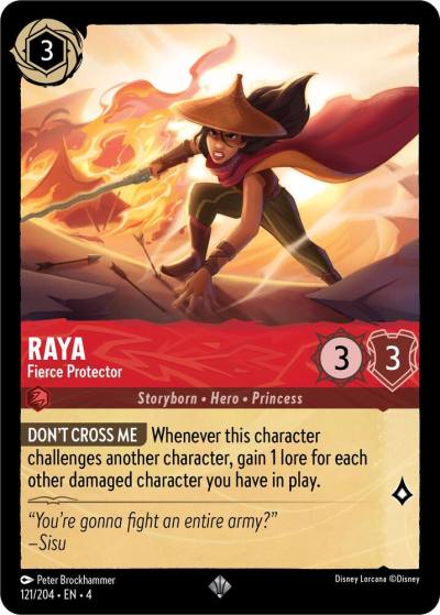 Raya Fierce Protector 121/204 Ursula's Return Lorcana card