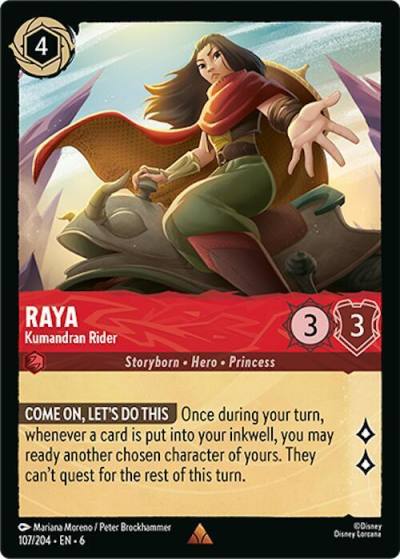 Raya Kumandran Rider 107/204 Azurite Sea Lorcana card