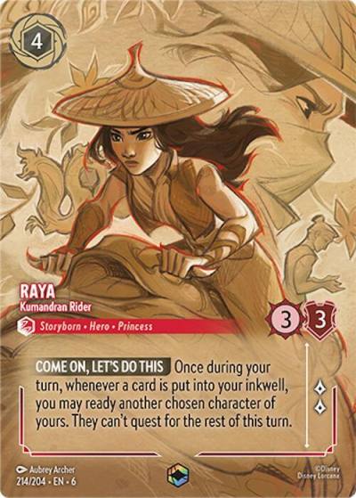 Raya Kumandran Rider Enchanted 214/204 Azurite Sea Lorcana card