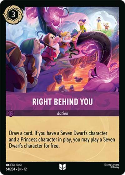 Right Behind You 64/204 Wilds Unknown Lorcana card