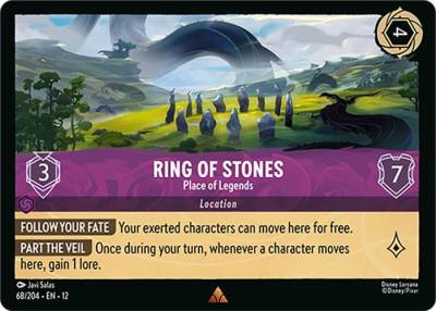 Ring of Stones Place of Legends 68/204 Wilds Unknown Lorcana card