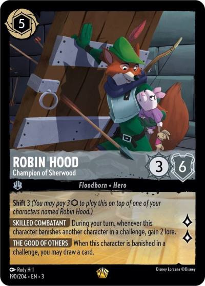 Robin Hood Champion of Sherwood 190/204 Into the Inklands Lorcana card