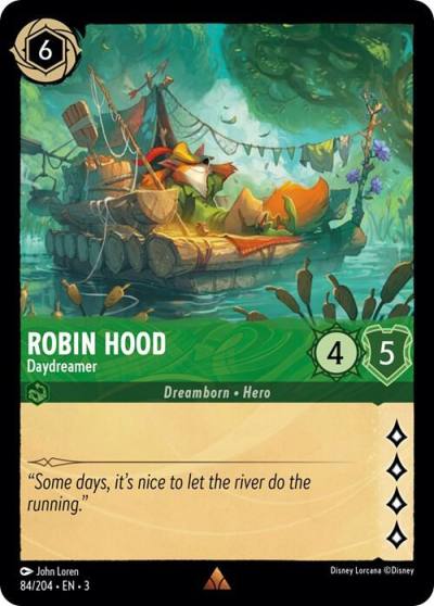 Robin Hood Daydreamer 84/204 Into the Inklands Lorcana card