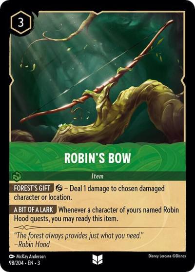 Robins Bow 98/204 Into the Inklands Lorcana card