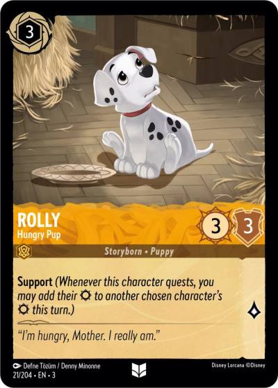 Rolly Hungry Pup 21/204 Into the Inklands Lorcana card