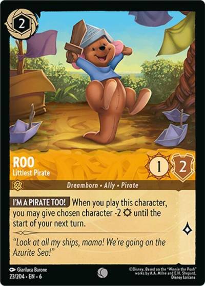 Roo Littlest Pirate 23/204 Azurite Sea Lorcana card