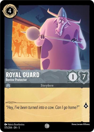 Royal Guard Bovine Protector 175/204 Shimmering Skies Lorcana card