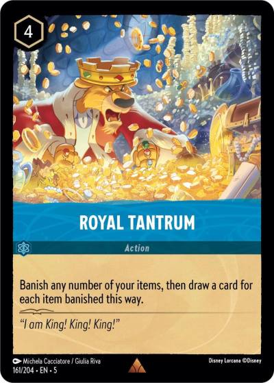 Royal Tantrum 161/204 Shimmering Skies Lorcana card