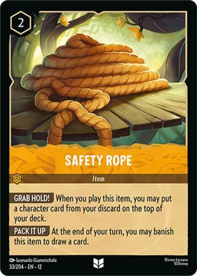 Safety Rope 33/204 Wilds Unknown Lorcana card