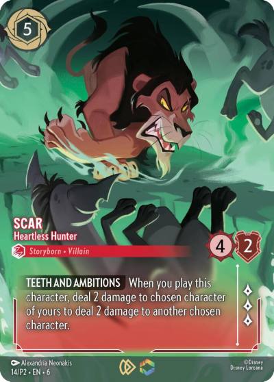 Scar Heartless Hunter Store Championship 14 Disney Lorcana Promo Cards Lorcana card