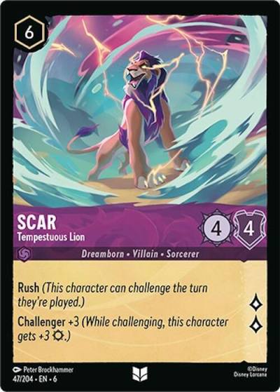 Scar Tempestuous Lion 47/204 Azurite Sea Lorcana card