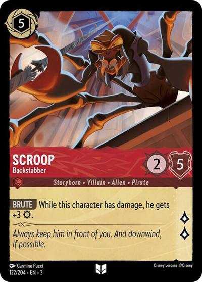 Scroop Backstabber 122/204 Into the Inklands Lorcana card
