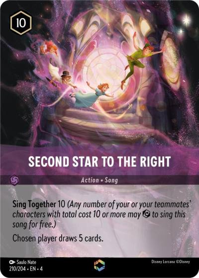 Second Star to the Right Enchanted 210/204 Ursula's Return Lorcana card