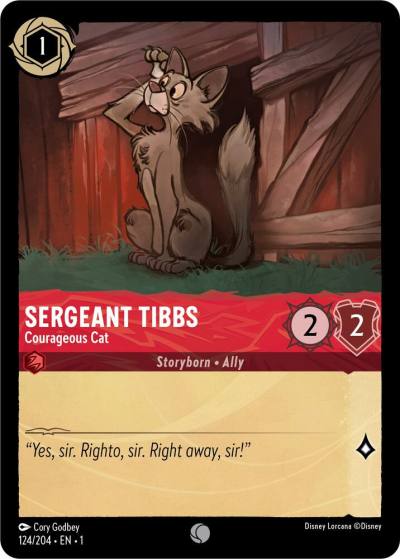 Sergeant Tibbs Courageous Cat 124/204 The First Chapter Lorcana card