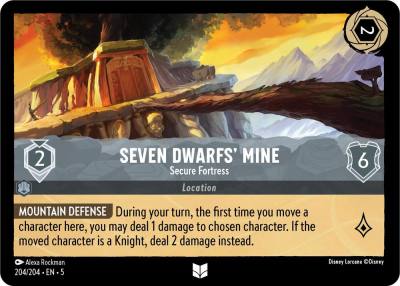 Seven Dwarfs Mine Secure Fortress 204/204 Shimmering Skies Lorcana card