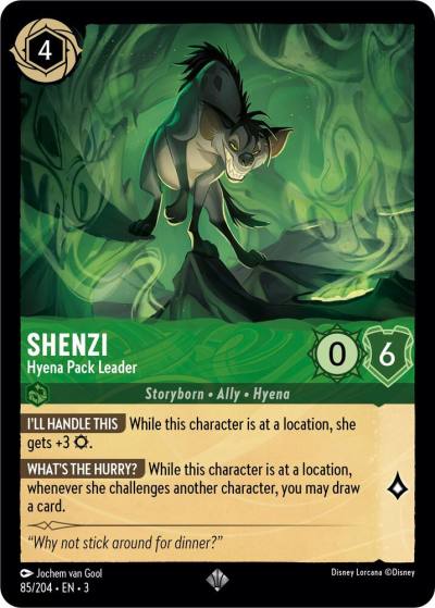 Shenzi Hyena Pack Leader 85/204 Into the Inklands Lorcana card