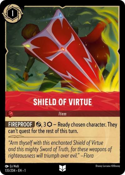 Shield of Virtue 135/204 The First Chapter Lorcana card
