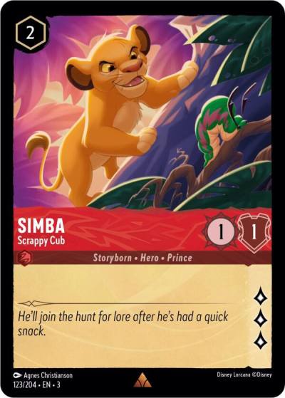 Simba Scrappy Cub 123/204 Into the Inklands Lorcana card