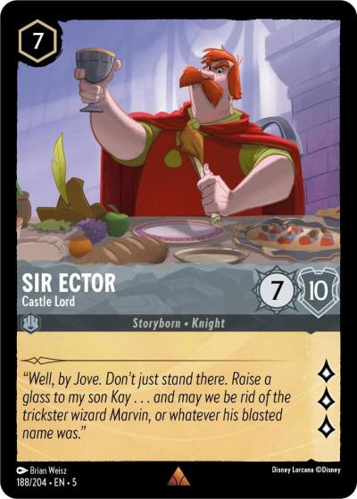 Sir Ector Castle Lord 188/204 Shimmering Skies Lorcana card