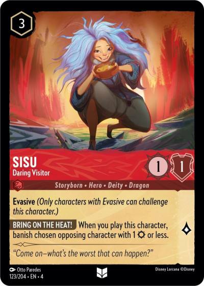 Sisu Daring Visitor 123/204 Ursula's Return Lorcana card