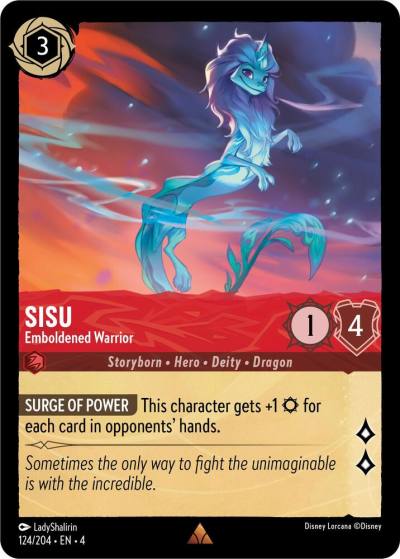 Sisu Emboldened Warrior 124/204 Ursula's Return Lorcana card