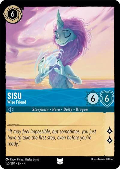 Sisu Wise Friend 155/204 Ursula's Return Lorcana card