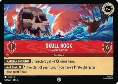 Skull Rock Isolated Fortress 136/204 Azurite Sea Lorcana card