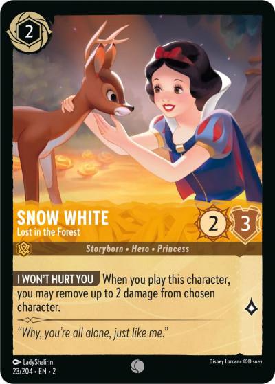 Snow White Lost in the Forest 23/204 Rise of the Floodborn Lorcana card