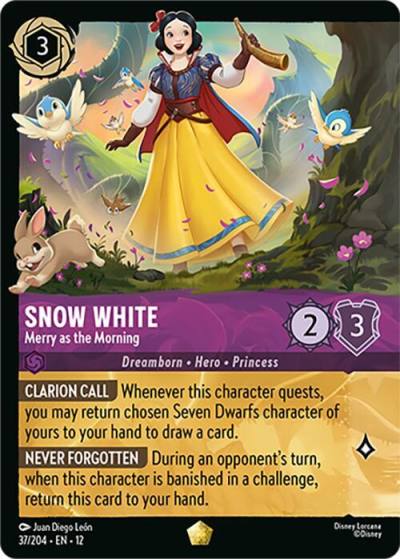 Snow White Merry as the Morning (Foil) 37/204 Wilds Unknown Lorcana card