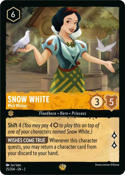 Snow White Well Wisher 25/204 Rise of the Floodborn Lorcana card