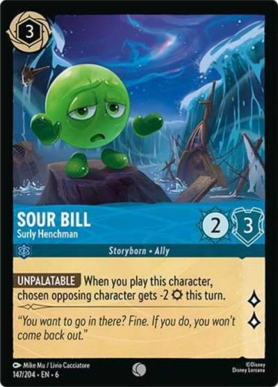 Sour Bill Surly Henchman 147/204 Azurite Sea Lorcana card