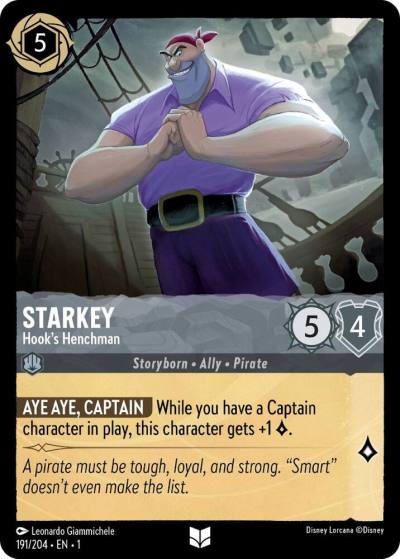 Starkey Hooks Henchman 191/204 The First Chapter Lorcana card