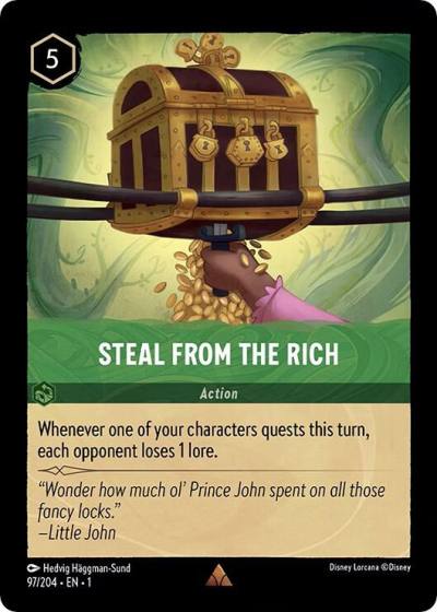 Steal From The Rich 97/204 The First Chapter Lorcana card