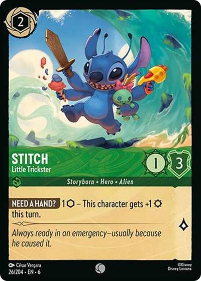 Stitch Little Trickster 26/204 Azurite Sea Lorcana card