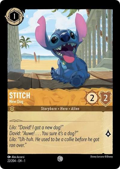 Stitch New Dog 22/204 The First Chapter Lorcana card