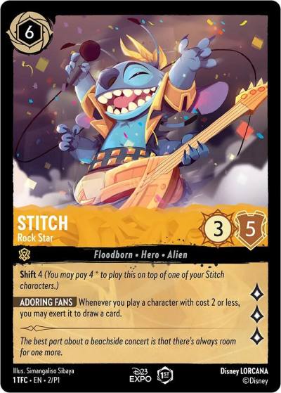 Stitch Rock Star 2 D23 Promos Lorcana card