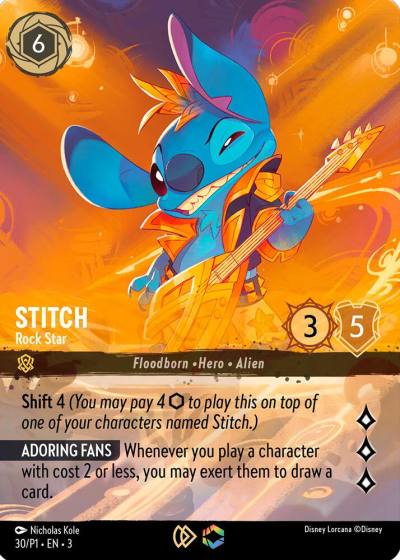 Stitch Rock Star Store Championship 30 Disney Lorcana Promo Cards Lorcana card