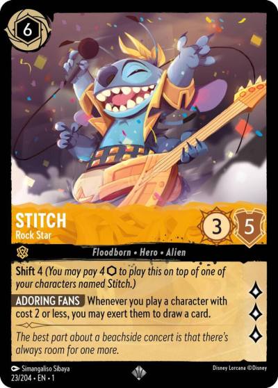 Stitch Rock Star 23/204 The First Chapter Lorcana card