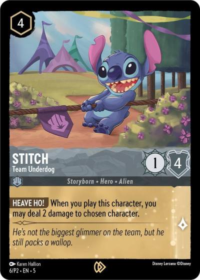 Stitch Team Underdog 6 Disney Lorcana Promo Cards Lorcana card