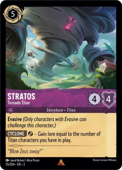 Stratos Tornado Titan 55/204 Into the Inklands Lorcana card