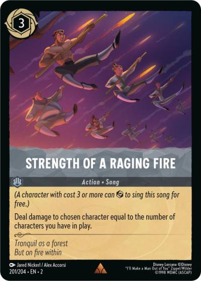 Strength of a Raging Fire 201/204 Rise of the Floodborn Lorcana card
