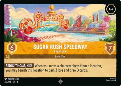 Sugar Rush Speedway Finish Line 35/204 Azurite Sea Lorcana card