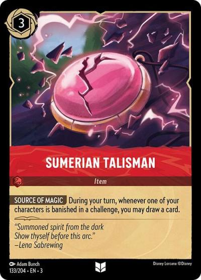 Sumerian Talisman 133/204 Into the Inklands Lorcana card